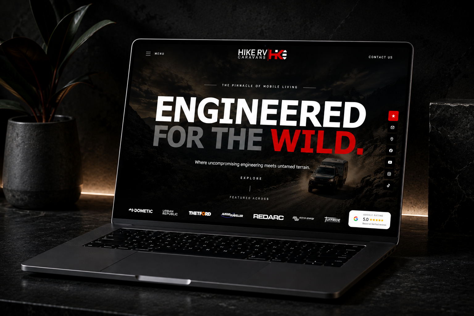 Hike RV Caravan — website redesign