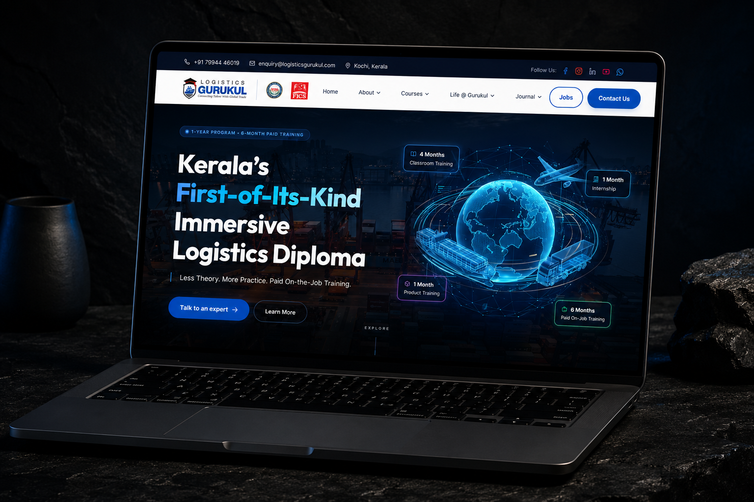 Logistics Gurukul — website design
